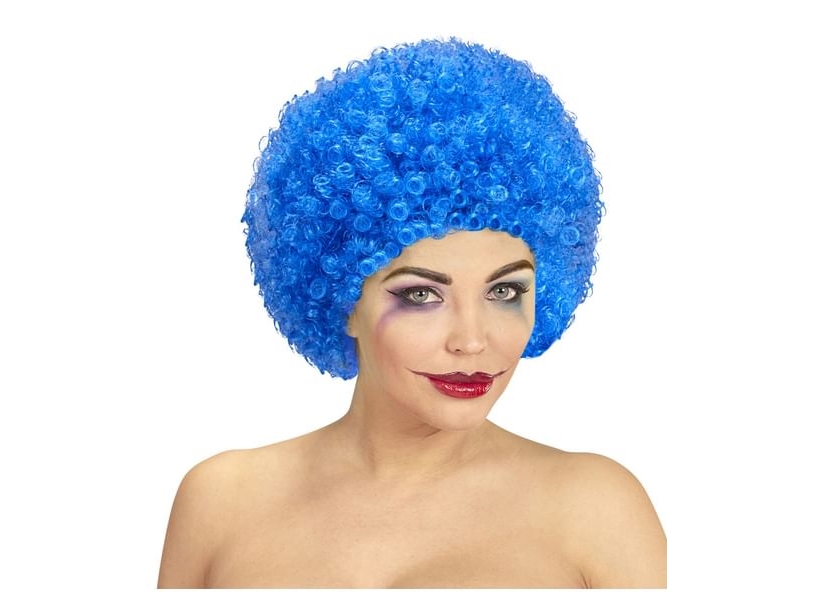Blaue Afro-Perücke