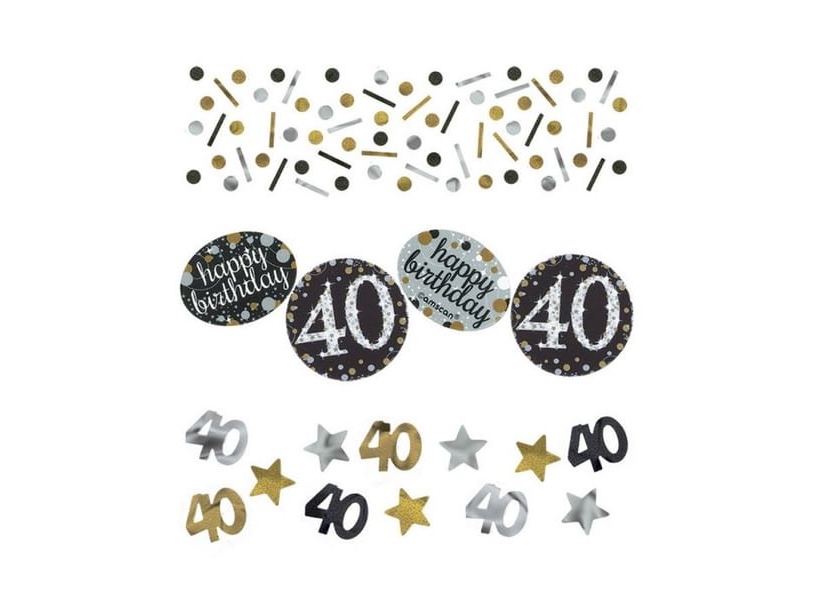 Amscan 360186, Lös konfetti, Guld, Silver, Circel, Brev, Siffra, Star, Rand, Folie, Födelsedag, 34 g | Skola & Hobby - Festdekorera - Ballonger | GameStuff