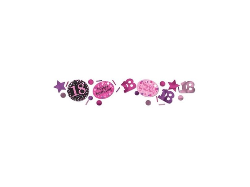 Konfetti 18 Jahre Pink Sparkling