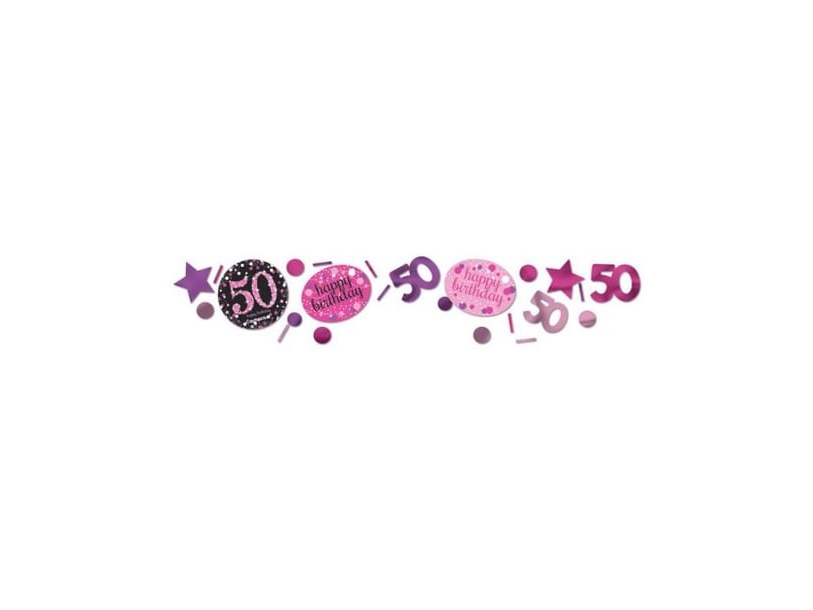 Konfetti 50 Jahre Pink Sparkling