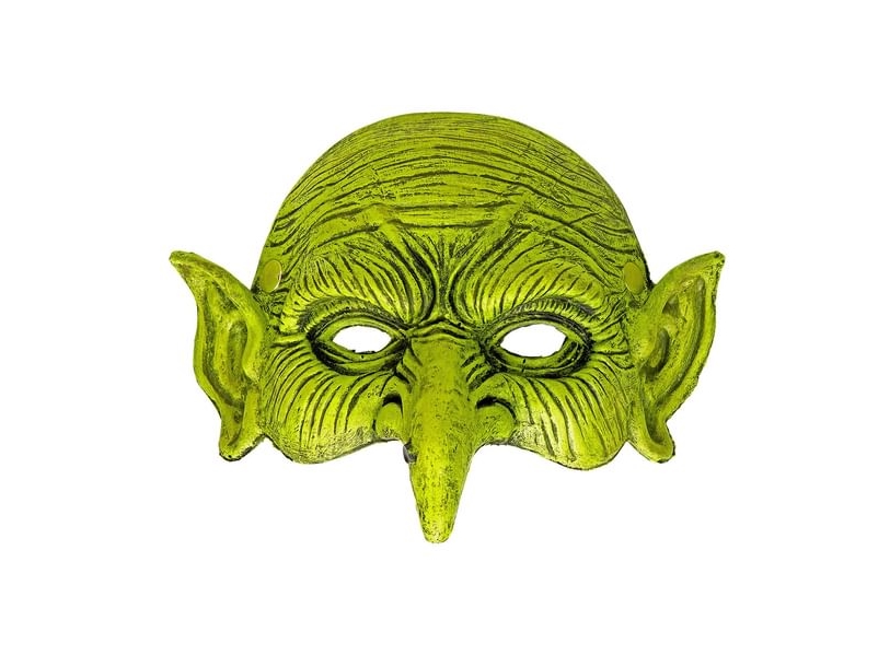 Grüne Hexenhalbmaske