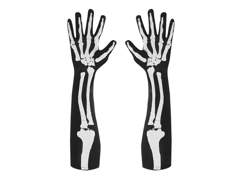 Lange Skeletthandschuhe