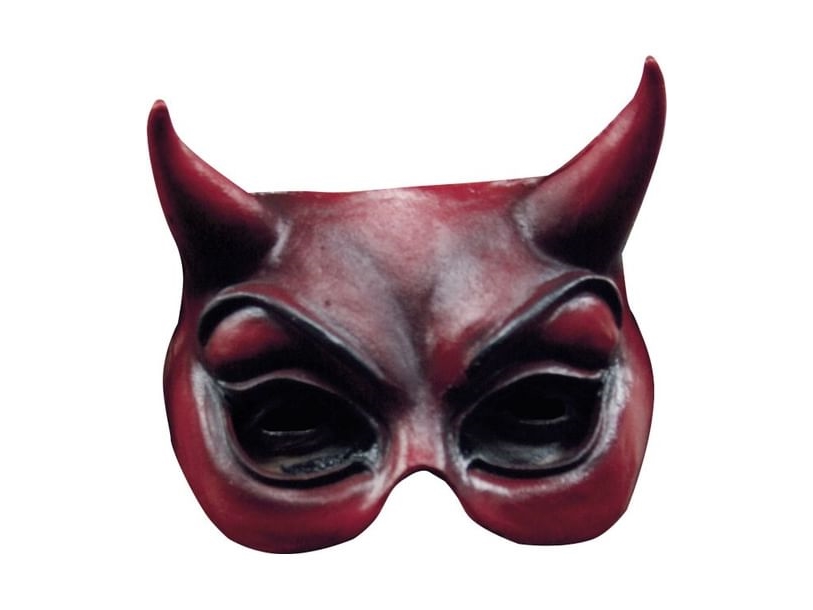 Rød Djævle halvmaske