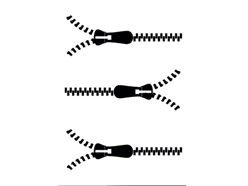 Reißverschluß-Vorlagen