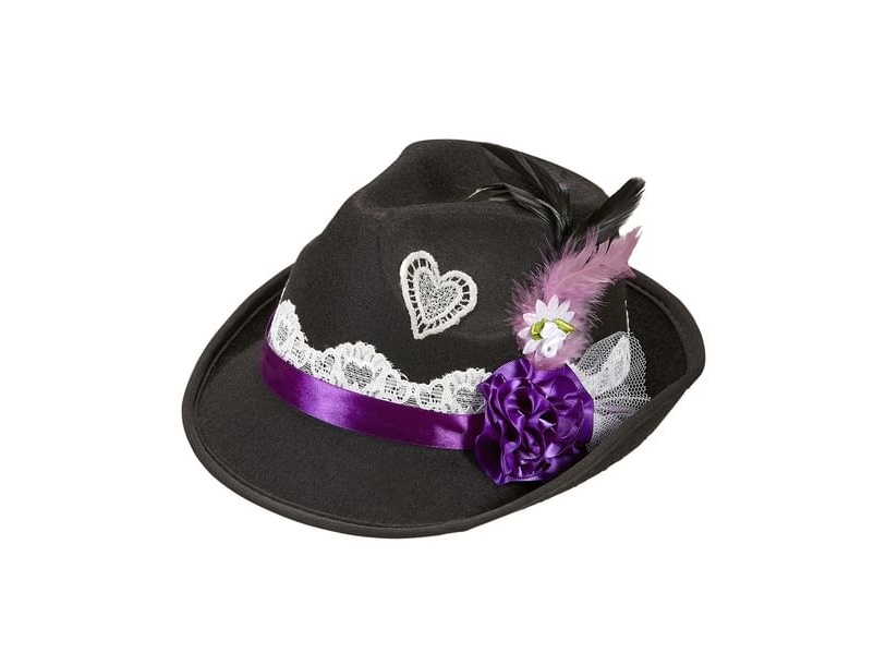 Schwarzer Bavarian Fedora-Hut