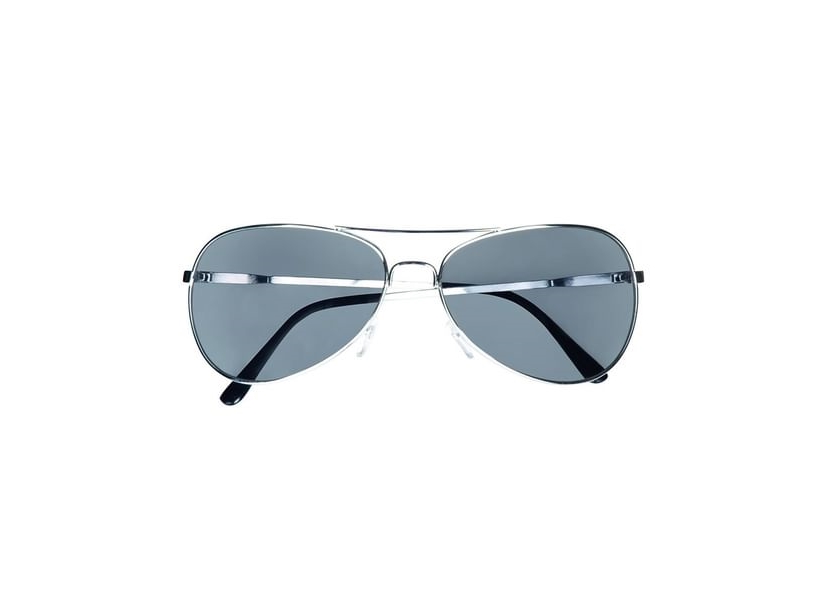 Retro-Brille, Schwarze Gläser