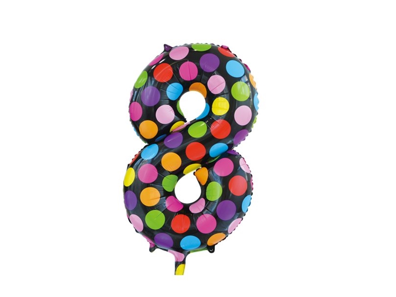 Folie Tal Ballon 8 Dots, 86 Cm