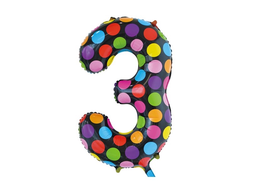 Folie Tal Ballon 3 Dots, 86 Cm
