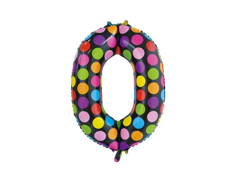 Folie Tal Ballon 0 Dots, 86 Cm