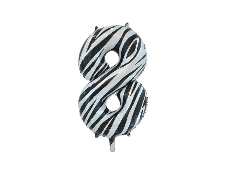 Folie Tal Ballon 8 Zebra, 86 Cm