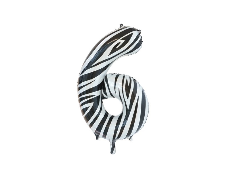 Folie Tal Ballon 6 Zebra, 86 Cm