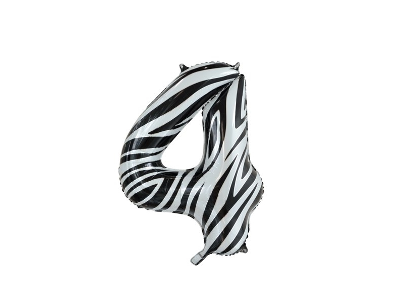Folie Tal Ballon 4 Zebra, 86 Cm
