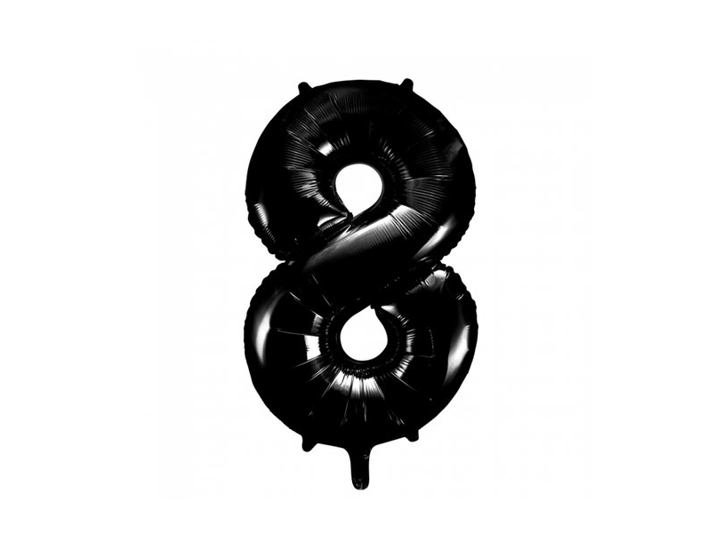 Folie Tal Ballon 8 Sort, 86 Cm