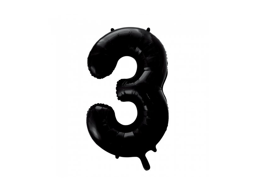Folie Tal Ballon 3 Sort, 86 Cm