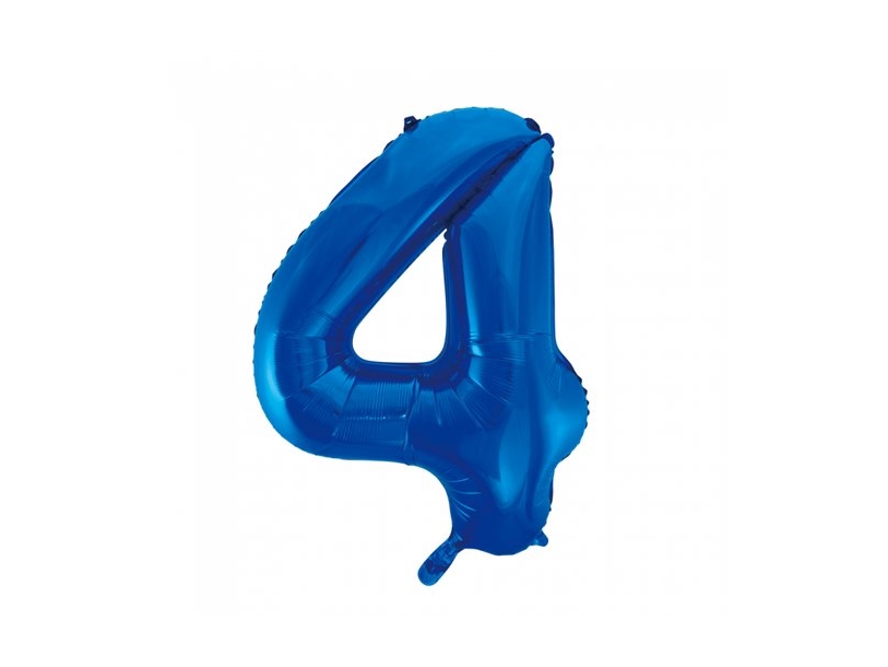 Foliennummer Ballon 4 Blau, 86 Cm