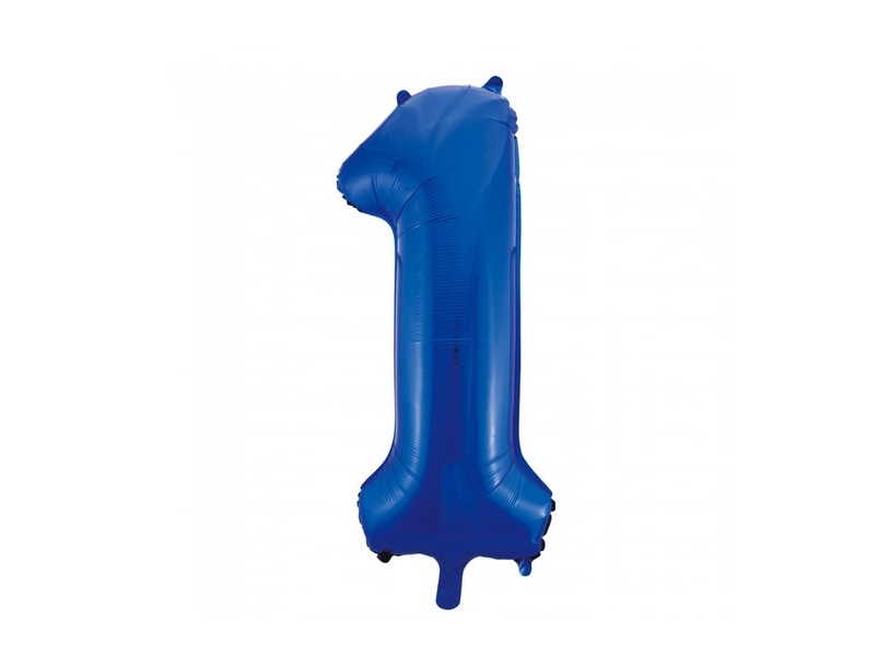 Foliennummer Ballon 1 Blau, 86 Cm