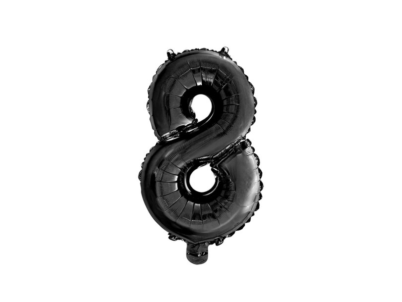 Folie Tal Ballon 8 Sort, 41 Cm