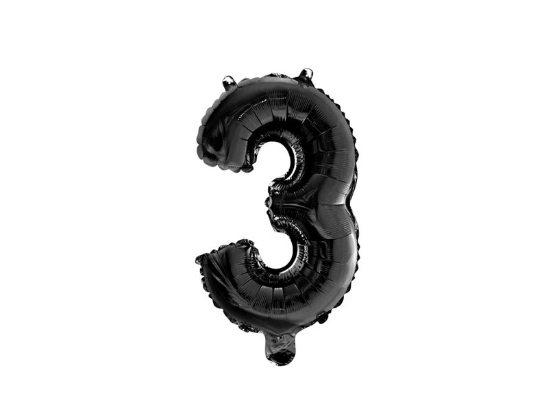 Folie Tal Ballon 3 Sort, 41 Cm
