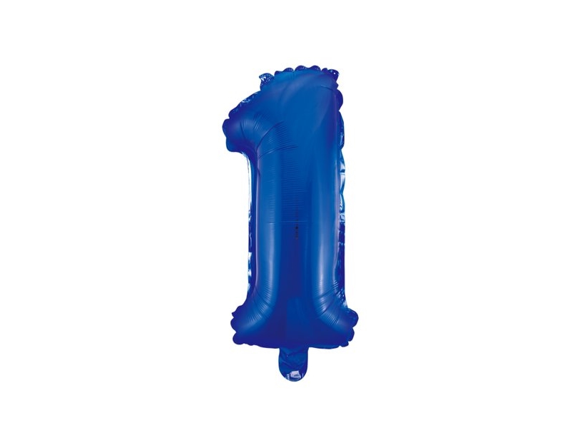 Foliennummer Ballon 1 Blau, 41 Cm