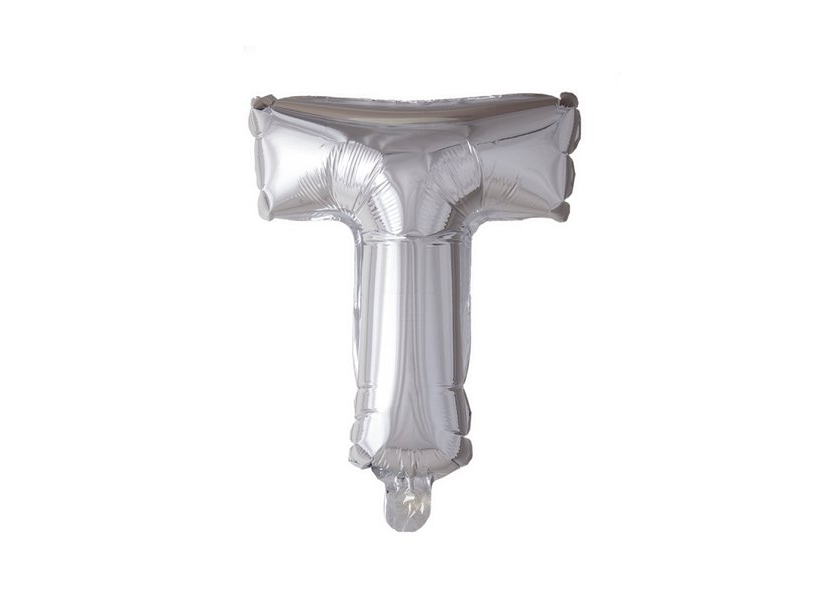 Folie-Ballon T Silber 41 Cm