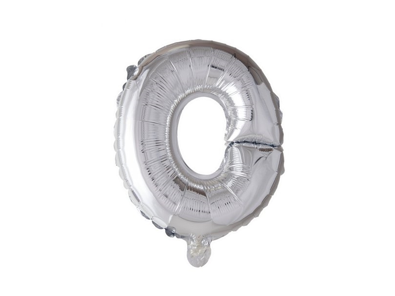 Folie Ballon O, Sølv 41 Cm