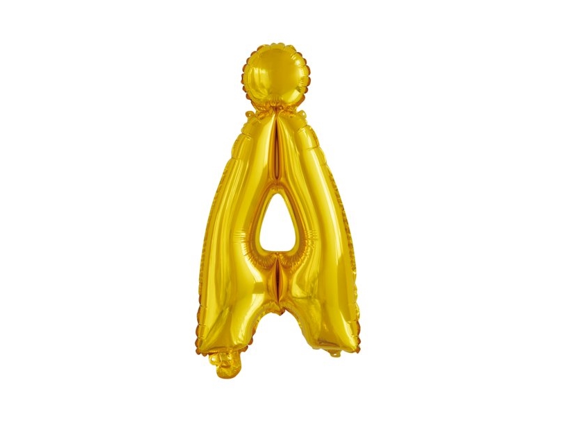 Folie Ballon Å, Guld 41 Cm