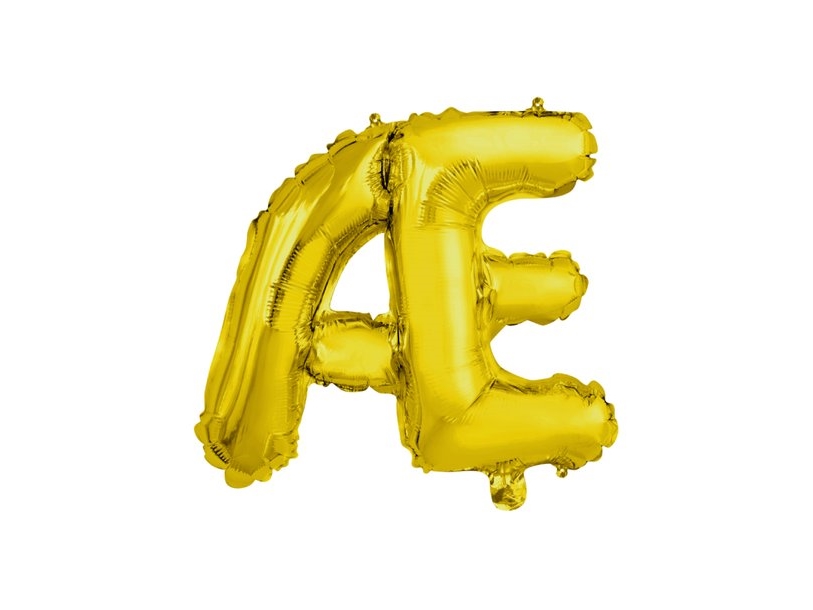Folienballon Buchstabe Æ, Gold 41 Cm
