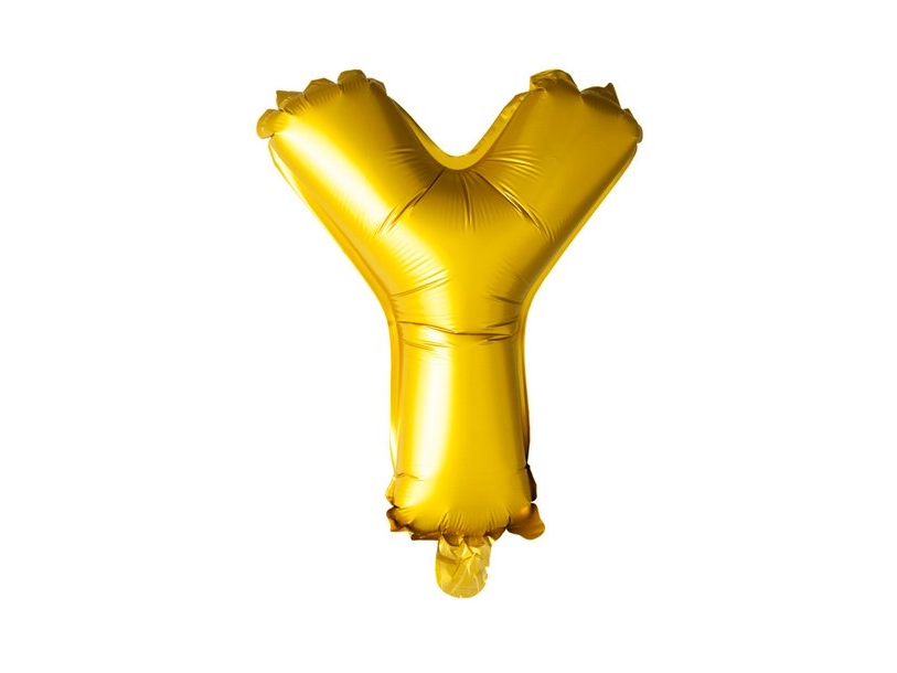 Folie Ballon Y, Guld 41 Cm