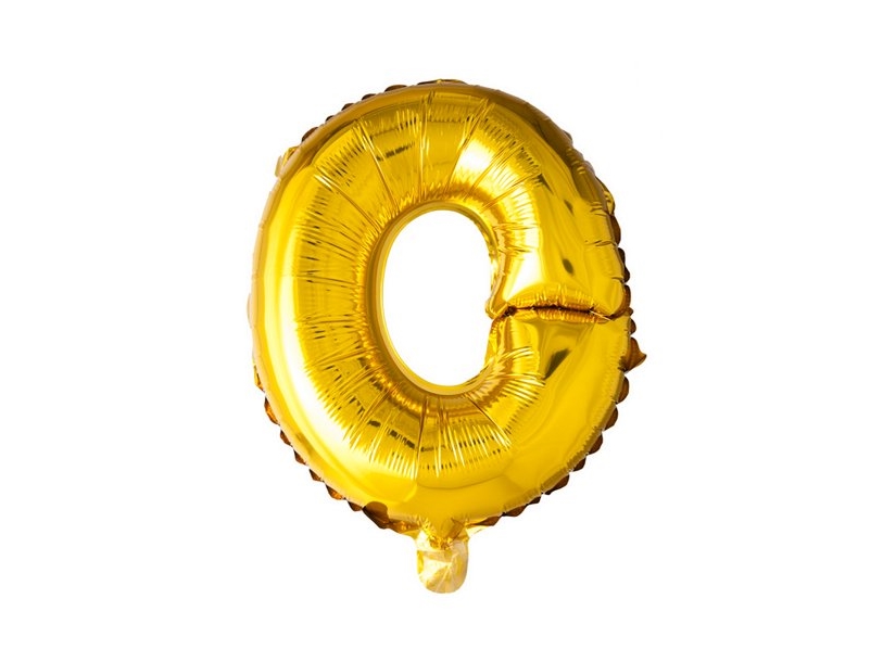 Folie Ballon O, Guld 41 Cm