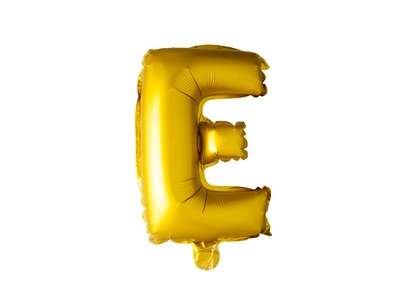 Ballonbuchstaben-Folie E, Gold 41 Cm