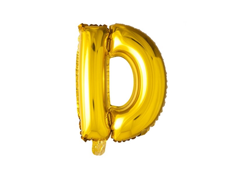 Folie Ballon D, Guld 41 Cm