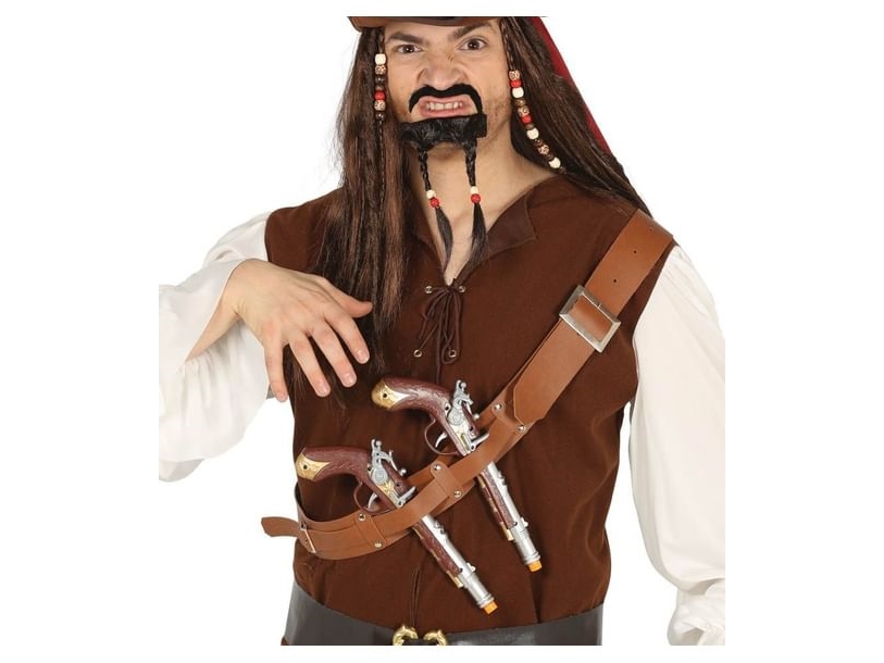 Gürtel Mit 2 Piratenpistolen