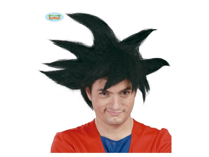 Schwarze Manga-Perücke
