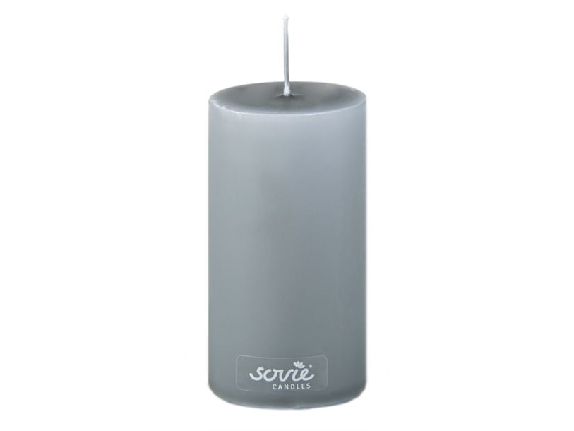 Blockkerzen Grau 5X10 Cm