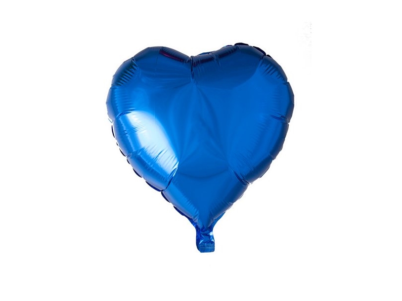 Blauer Folienballon, Herz