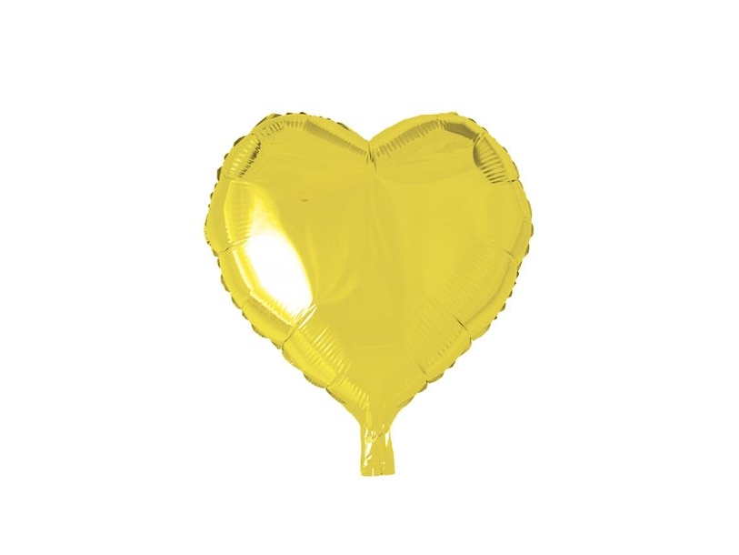 Gelber Folienballon, Herz