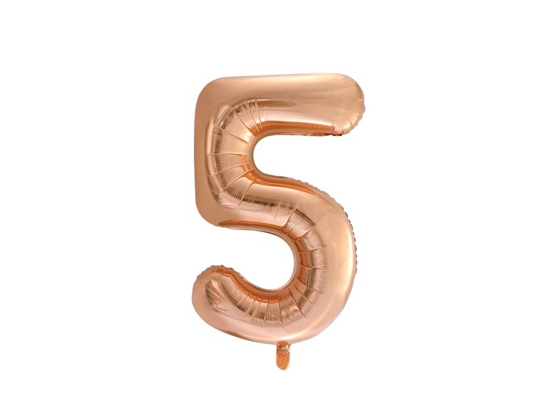 Folieballon Rose Gold 5, 86 Cm