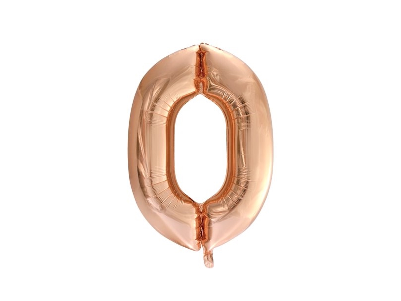 Rose-Gold Zahlballons 86 Cm