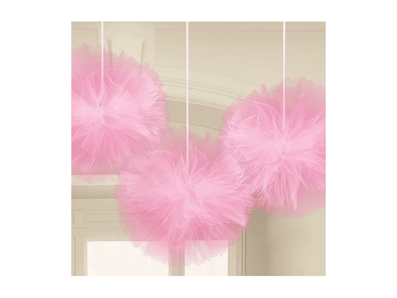 Pompons Aus Tüll, Rosa