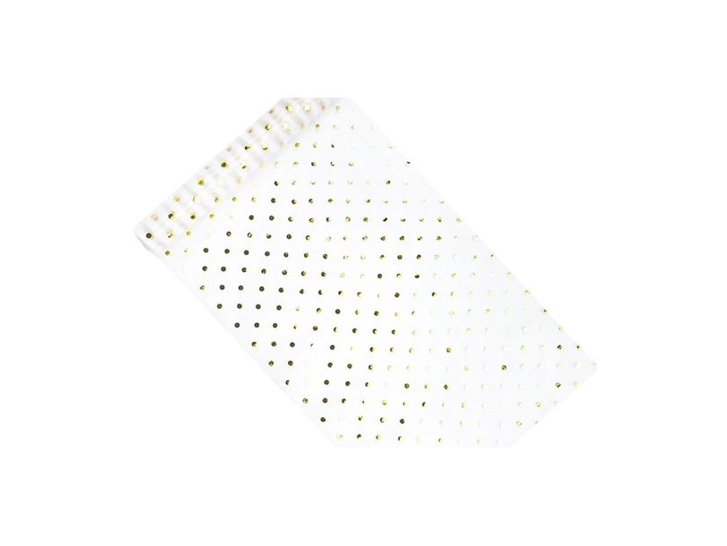 Hvid Organza Med Guld Prikker