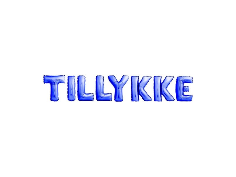 SCANSEASON Folieballon Tillykke BLÅ højde 35cm