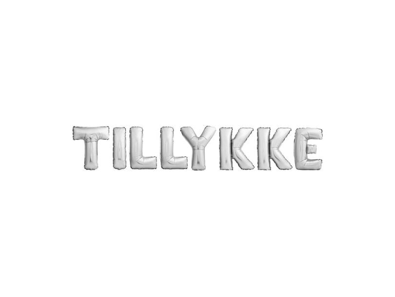Sølv Folieballoner TILLYKKE