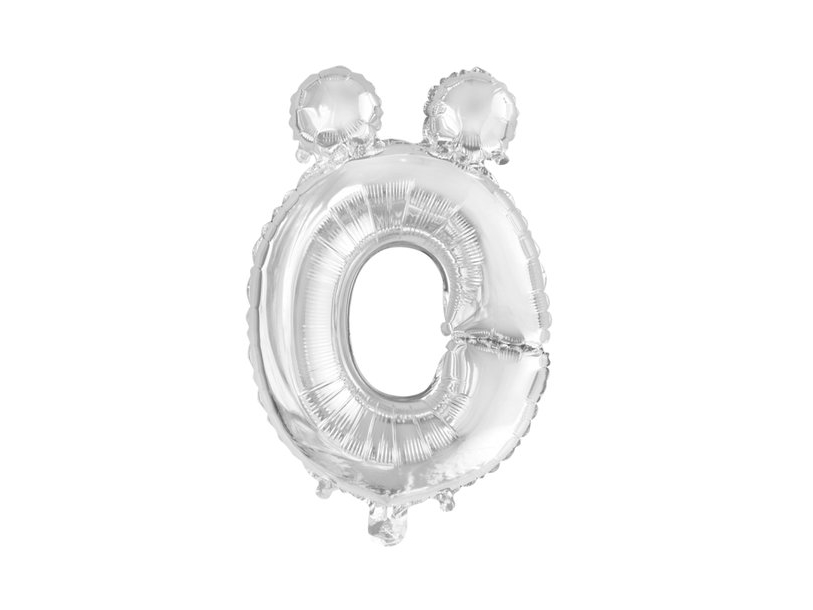 Folie Ballon Ö, Sølv 41 Cm