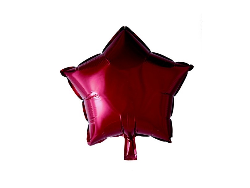 Weinroter Folienballon, Star