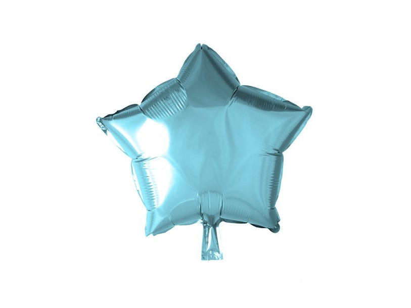 Hellblauer Folienballon, Stern
