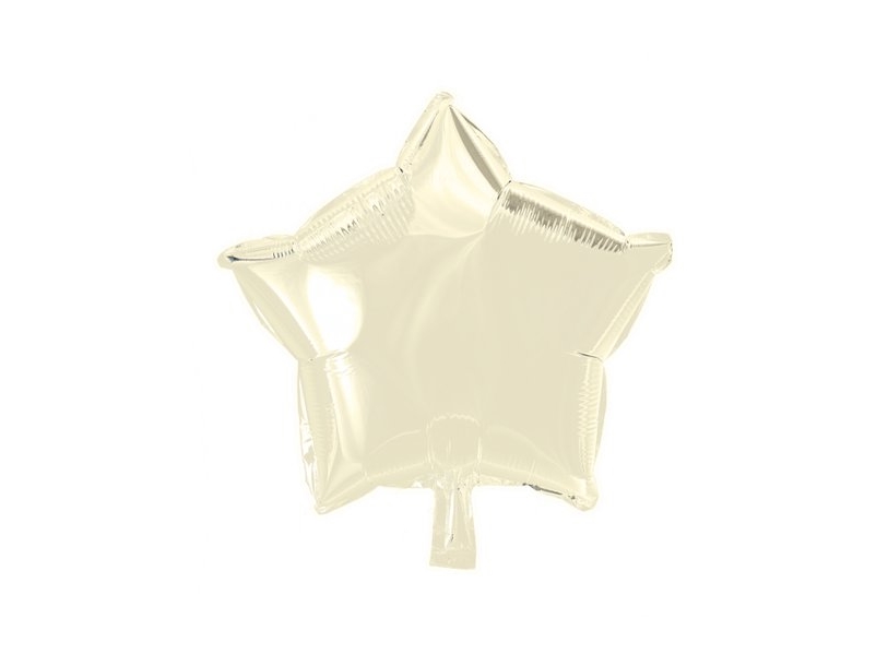 Elfenbeinfarbener Folienballon, Star