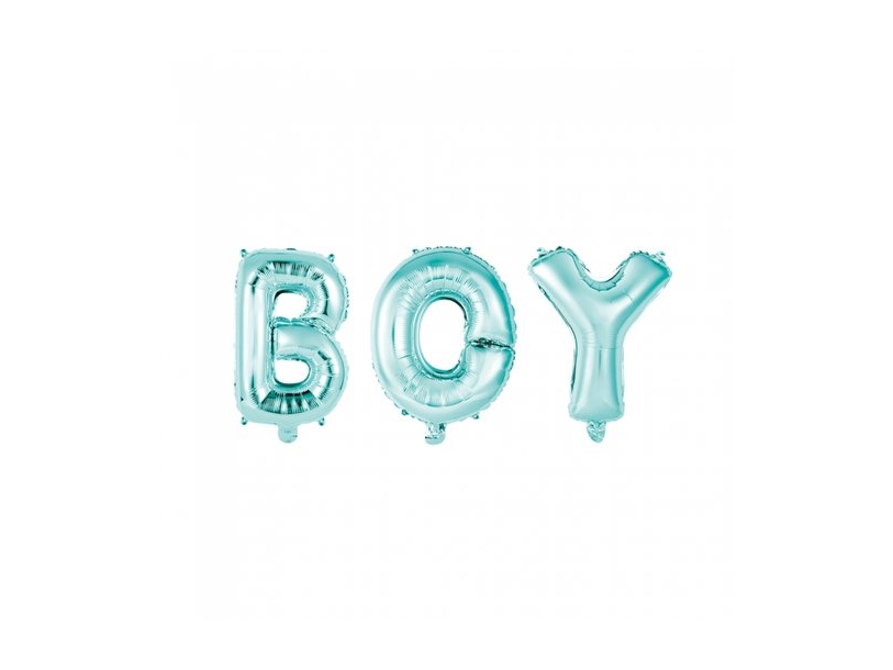 Folienballon Boy Hellblau, 41 Cm