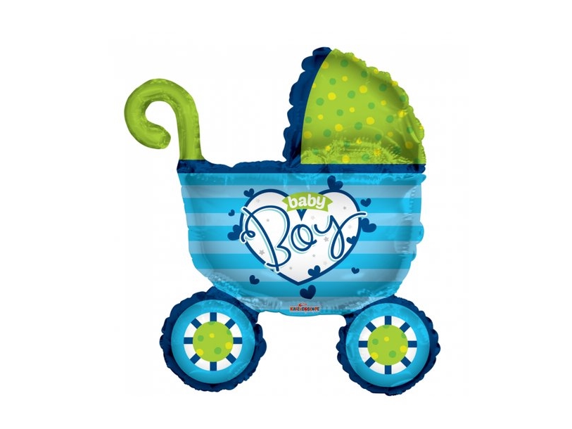 Folieballon Baby Boy Barnevogn