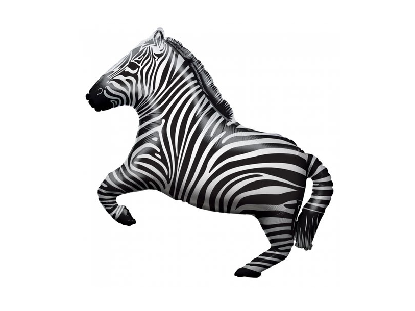 Folieballon Zebra, 71 Cm