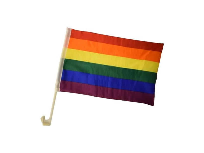 Regnbue Flag Til Bil, 2 Stk.